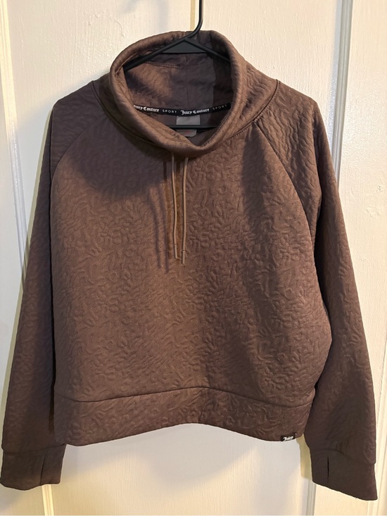 Juicy Couture Sweaters - Juicy Couture Women's Brown Quilted Funnel Neck Sweater